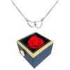 Everlasting Rose with customizable heart necklace