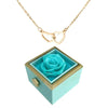 Everlasting Rose with customizable heart necklace