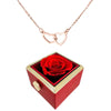 Everlasting Rose with customizable heart necklace