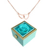 Everlasting Rose with customizable heart necklace