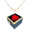 Everlasting Rose with customizable heart necklace