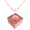 Everlasting Rose with customizable heart necklace