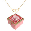 Everlasting Rose with customizable heart necklace